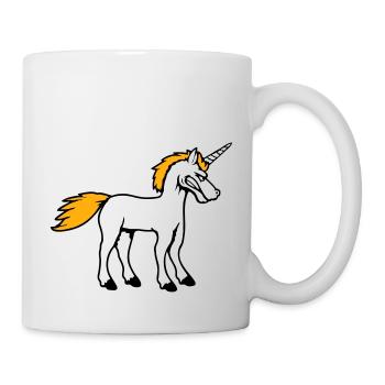 Unicorn Evil Angry Attack Teeth Grinding Sour - Mug - white - Right