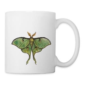Luna Moth Nächtliche Magie - Tasse - Weiß - Rechts