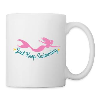 Unterwasser-Meerjungfrau mit motivierendem Zitat - Tasse - Weiß - Rechts
