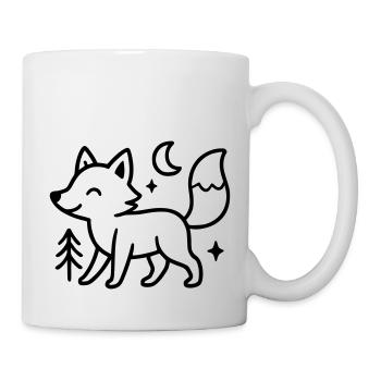 Der kleine Fuchs unter dem Mond - Tasse - Weiß - Rechts