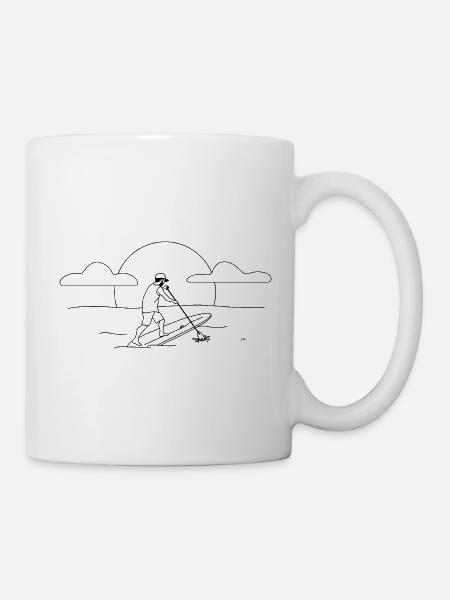 Pagaie hero noir - Mug blanc - blanc
