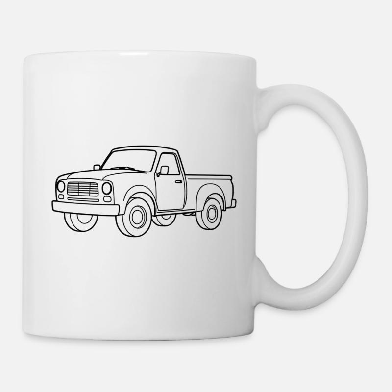 Minimalistic Pickup Truck - Mug - white