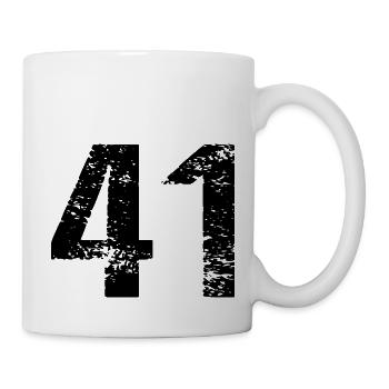 Maillot à 41 numéros - Mug blanc - blanc - Droite