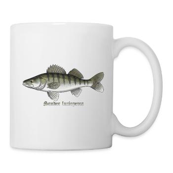 Zander Angeln Fischen Raubfisch - Tasse - Weiß - Rechts
