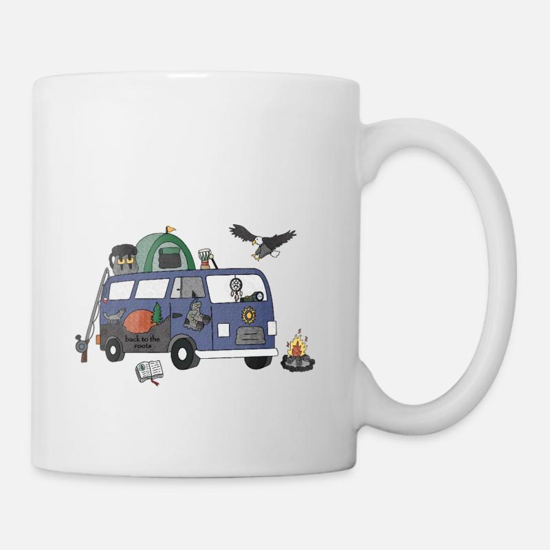 Wild and free Camper - Tasse - Weiß