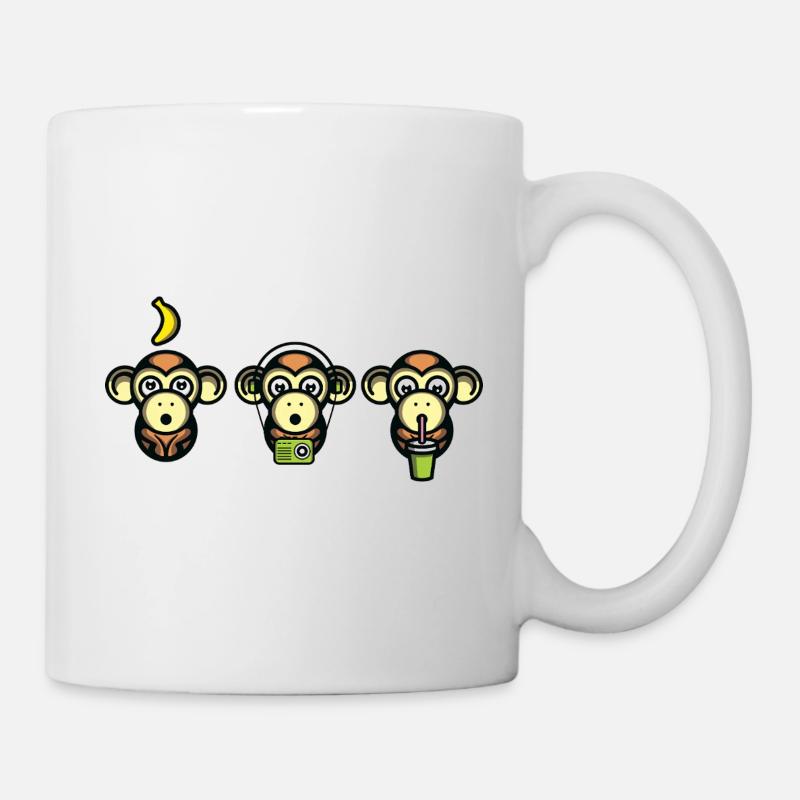 Klügere Affen - Tasse - Weiß