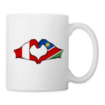 Pérou Namibie Drapeau Coeur - Mug blanc - blanc - Droite