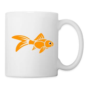 Stilisierter Goldfisch - Tasse - Weiß - Rechts