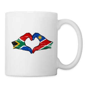 Südafrika Namibia Flagge Herz used - Tasse - Weiß - Rechts