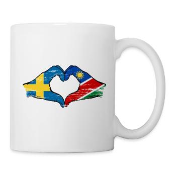 Schweden Nairobi Flagge Herz Hände - Tasse - Weiß - Rechts