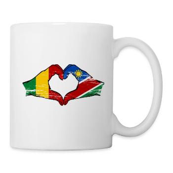 Mali Nairobi Flagge Hände Herz used - Tasse - Weiß - Rechts