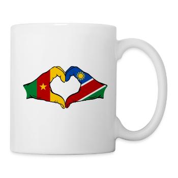 Kemerun, Namibia, Flag, Hands, Heart Shape - Mug - white - Right