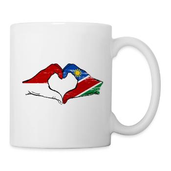 Indonesien Nairobi Flagge Herz Hände - Tasse - Weiß - Rechts