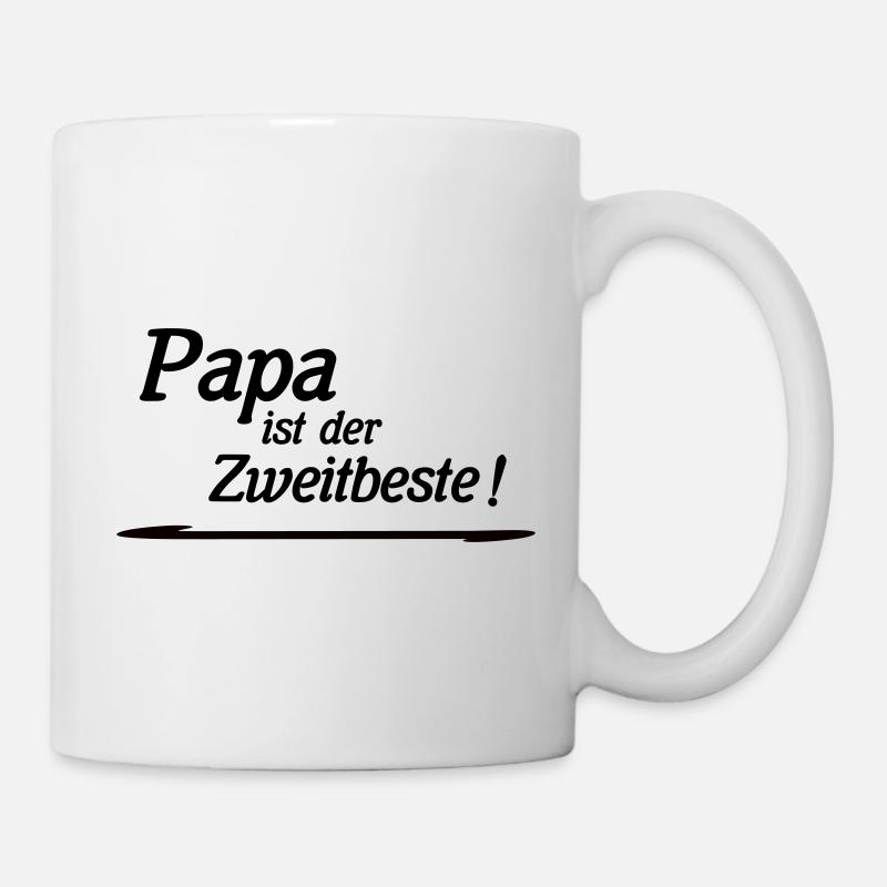 Papa ist der Zweitbeste - Tasse - Weiß