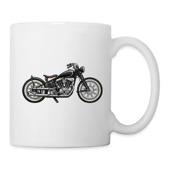 Vintage Cruiser Motorrad Design - Tasse - Weiß - Rechts