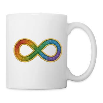 Rainbow infinity symbol for diversity - Mug - white - Right