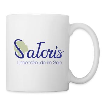 Satoris-Logo, die Marke für bewusste Menschen - Tasse - Weiß - Rechts