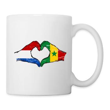 Holland Senegal Flagge Hände Herzform used - Tasse - Weiß - Rechts