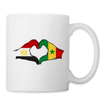 Heart of Egypt and Senegal Flags - Mug - white - Right