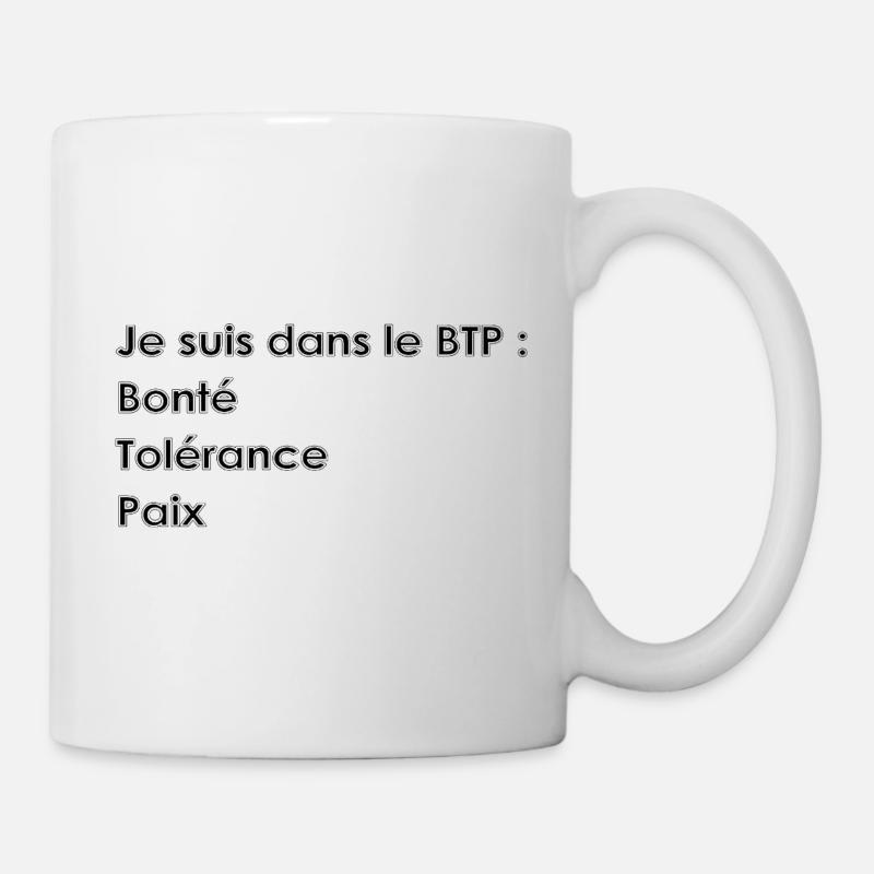 Ich bin in der Baubranche tätig - Tasse - Weiß