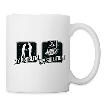 Échographiste Mon problème Mon pictogramme Papa Xray Tech - Mug blanc - blanc - Droite