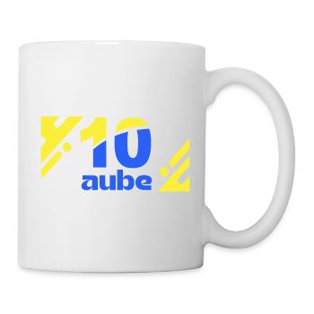 Ten Dawn Logo Blau Gelb - Tasse - Weiß - Rechts