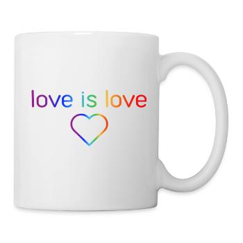 LOVE IS LOVE, LGBTQ+ RAINBOW COLORS - Mug - white - Right