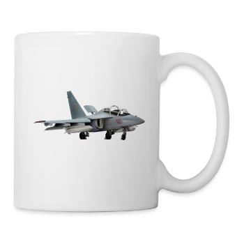 Jet Yak-130 gris - Mug blanc - blanc - Droite