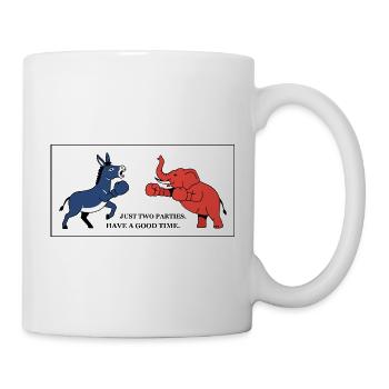Das Parteien-Duell - Tasse - Weiß - Rechts