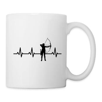 Archery Girls Cardiogram - Mug - white - Right