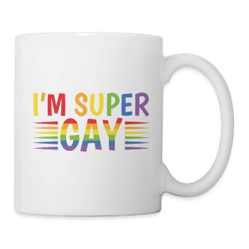 I´m super gay LGBT - Tasse - Weiß - Rechts
