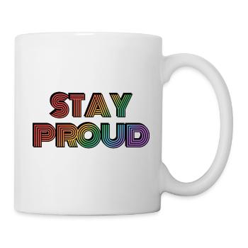 Stay Proud Rainbow Retro Type - Mug - white - Right