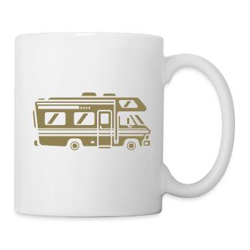 Camping-car Silhouette Camping Vacances en famille - Mug blanc - blanc - Droite