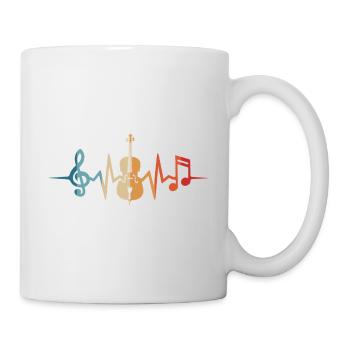 Cello Heartbeat Cellist Cello Cellist - Mug - white - Right