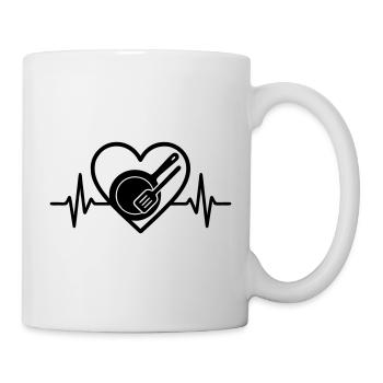Cooking Pan Kitchen Utensil Heart - Mug - white - Right