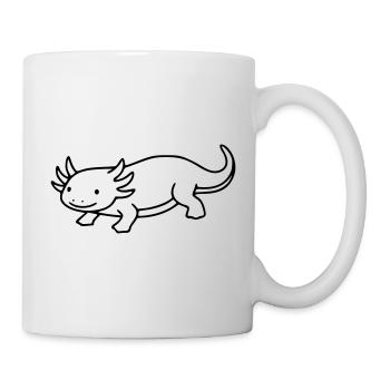 Dessin au trait d’axolotl | Amphibien minimaliste - Mug blanc - blanc - Droite