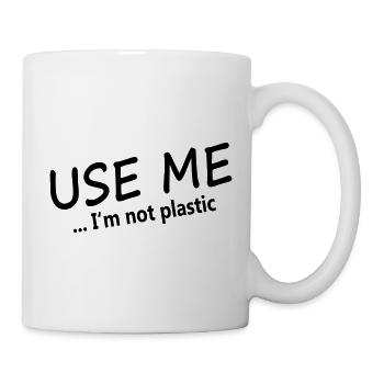 UTILISEZ-MOI - JE NE SUIS PAS EN PLASTIQUE - Mug blanc - blanc - Droite