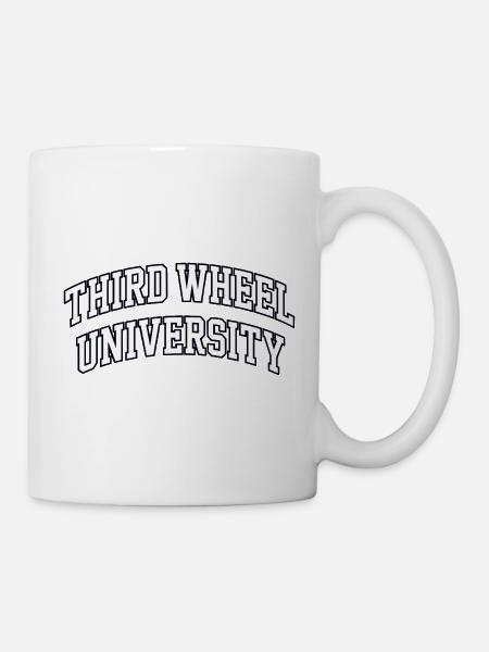 Third Wheel University Logo - Tasse - Weiß