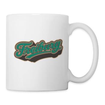 Freiburg Retro Schriftzug Vintage Stil - Tasse - Weiß - Rechts