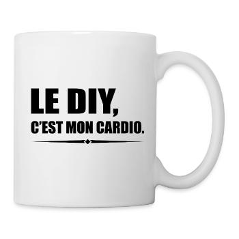 Le DIY c’est mon cardio version bricoleur - Mug blanc - blanc - Droite