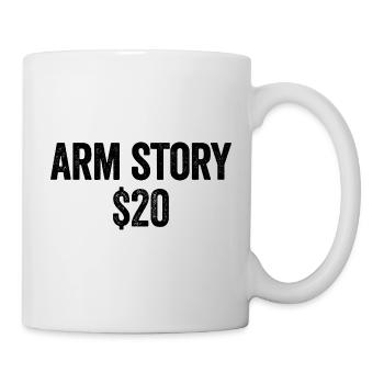Arm Story 20 $ Amputé Drôle Perdu un bras - Mug blanc - blanc - Droite