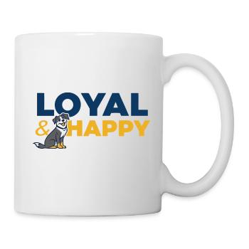 Chien fidèle et heureux logo cartoon - Mug blanc - blanc - Droite