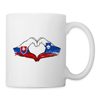 Slovakia Slovenia Flag Herform Hands - Mug - white - Right