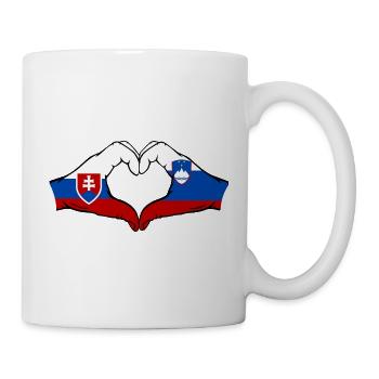 Slovakia Slovenia Flag Herform Hands - Mug - white - Right