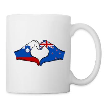 Slovénie, Nouvelle-Zélande, Drapeau, Herform, Mains - Mug blanc - blanc - Droite