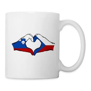 Slowenien Tschechien Flagge Hände - Tasse - Weiß - Rechts