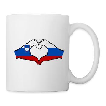 Slowenien Russland Flagge Herz - Tasse - Weiß - Rechts