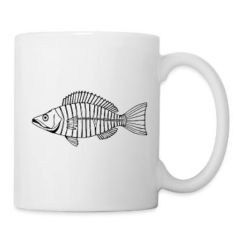 Fish Shirt Fish Motif,Fishing Clothing Gift - Mug - white - Right
