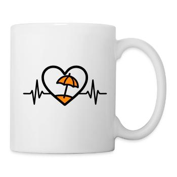 Beach Heart Holiday Sun - Mug - white - Right