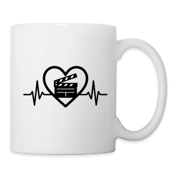 Cinema Heart Clapper - Mug - white - Right